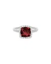 Diamond Select Cuts 14k Diamond .10 Ct. & 2.76 Ct. Garnet Ring