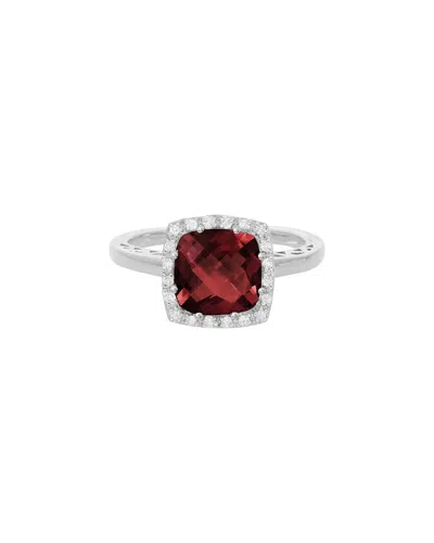 Diamond Select Cuts 14k Diamond .10 Ct. & 2.76 Ct. Garnet Ring