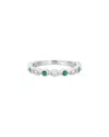 Diamond Select Cuts 14k Diamond .11 Ct. & .18 Ct. Emerald Ring
