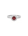 Diamond Select Cuts 14k Diamond .11 Ct. & .70 Ct. Garnet Ring