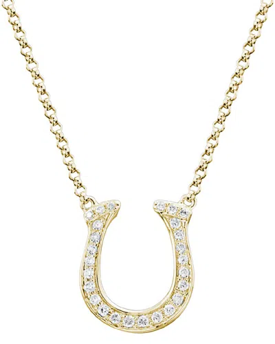 Diamond Select Cuts 14k 0.12 Ct. Tw. Diamond Horseshow Necklace