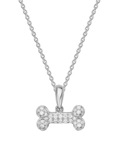 Diamond Select Cuts 14k Diamond .12 Ct. Pendant Necklace In Transparent