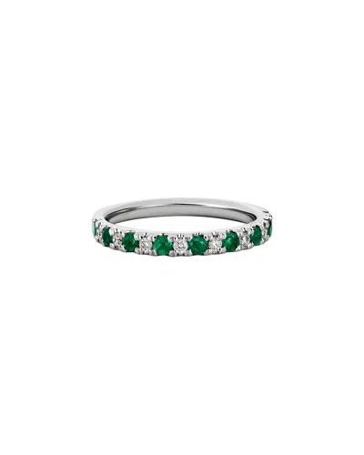 DIAMOND SELECT CUTS 14K DIAMOND .13 CT. & .38 CT. EMERALD RING
