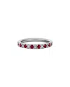 Diamond Select Cuts 14k Diamond .13 Ct. & .40 Ct. Ruby Ring In Red