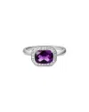 Diamond Select Cuts 14k Diamond .14 Ct. & 1.25 Ct. Amethyst Ring
