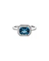 Diamond Select Cuts 14k Diamond .14 Ct. & 1.85 Ct London Blue Topaz Ring