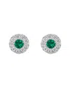 Diamond Select Cuts 14k 0.27 Ct. Tw. Diamond & Emerald Earrings