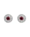 Diamond Select Cuts 14k 0.29 Ct. Tw. Diamond & Ruby Earrings