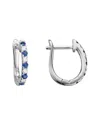 Diamond Select Cuts 14k Diamond .15 Ct. & .24 Ct. Blue Sapphire Earrings