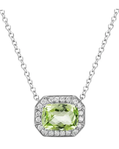 Diamond Select Cuts 14k Diamond .16 Ct. & 1.42 Ct. Peridot Necklace