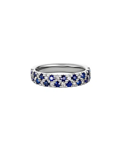 DIAMOND SELECT CUTS 14K DIAMOND .23 CT. & .84 CT. BLUE SAPPHIRE RING