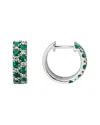 Diamond Select Cuts 14k Diamond .26 Ct. & .66 Ct. Emerald Earrings