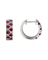 Diamond Select Cuts 14k Diamond .26 Ct. & .96 Ct. Ruby Earrings