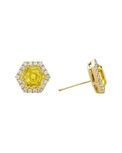 Diamond Select Cuts 14k 3.14 Ct. Tw. Diamond & Citrine Earrings In Gold