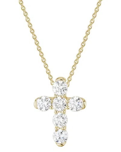 Diamond Select Cuts 14k Diamond .91 Ct. Cross Necklace In Gold
