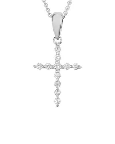 Diamond Select Cuts 14k 0.11 Ct. Tw. Diamond Cross Necklace