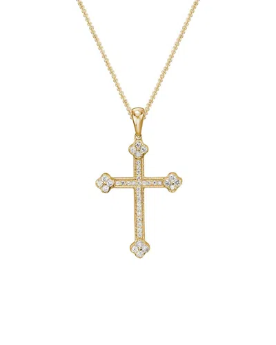 Diamond Select Cuts 14k Diamond Cross Necklace 0.15 Ct. In Gold