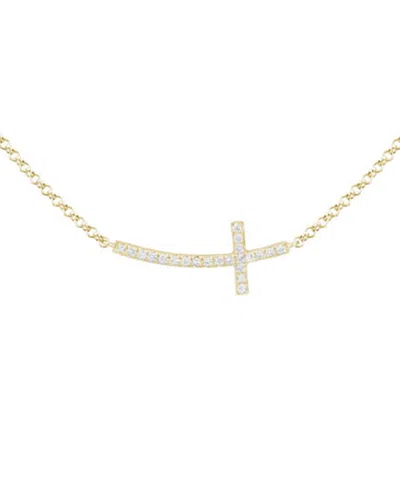 Diamond Select Cuts 14k Diamond Cross Necklace .06 Ct. In Gold