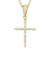 Diamond Select Cuts 14k 0.11 Ct. Tw. Diamond Cross Necklace