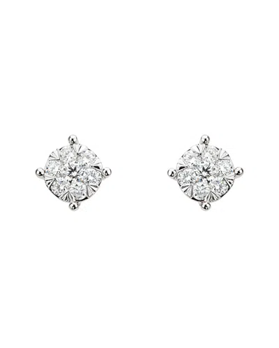 Diamond Select Cuts 14k Diamond Earrings .59 Ct. In Silver