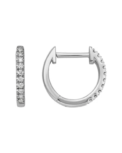 Diamond Select Cuts 14k Diamond Huggie Earrings 0.1 Ct. In Metallic
