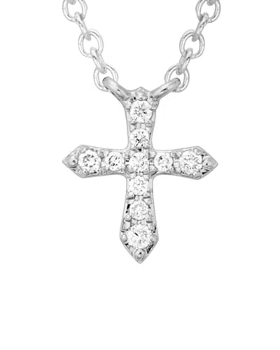 Diamond Select Cuts 14k Diamond Necklace 0.04 Ct. In Silver