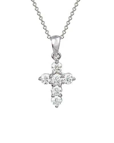 Diamond Select Cuts 14k Diamond Necklace 0.37 Ct. In Silver