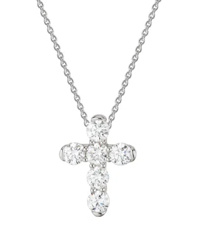 Diamond Select Cuts 14k Diamond Necklace 0.91 Ct. Tw. In Silver