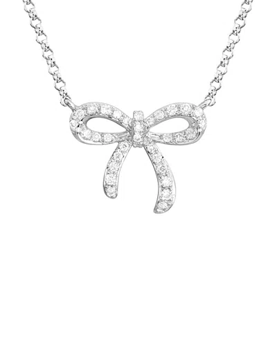 Diamond Select Cuts 14k Diamond Necklace .13 Ct. In Silver