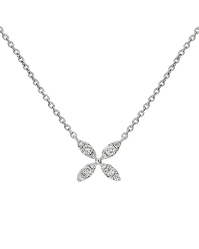 Diamond Select Cuts 14k Diamond Necklace0.16 Ct. In Silver