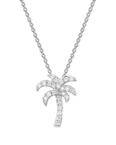 Diamond Select Cuts 14k Diamond Pendant Necklace 0.13 Ct. Tw. In Metallic