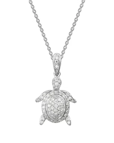Diamond Select Cuts 14k Diamond Pendant Necklace 0.19 Ct. Tw. In Silver