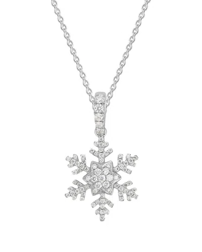 Diamond Select Cuts 14k Diamond Pendant Necklace 0.23 Ct. Tw. In Metallic