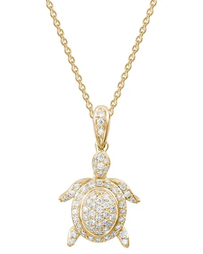 Diamond Select Cuts 14k 0.19 Ct. Tw. Diamond Turtle Necklace