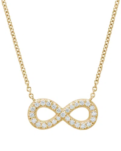 Diamond Select Cuts 14k Infinity Necklace In Gold