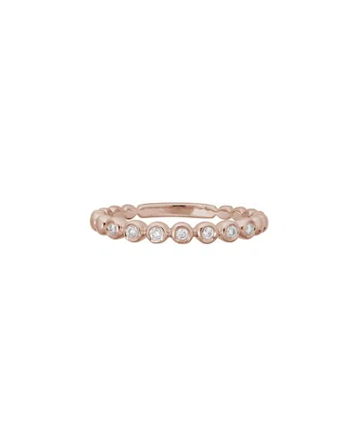 Diamond Select Cuts 14k Rose Gold 0.08 Ct. Tw. Diamond Half-eternity Ring