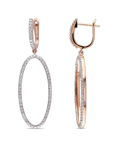 Diamond Select Cuts 14k Rose Gold 0.10 Ct. Tw. Diamond Earrings