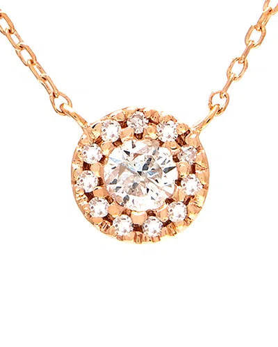 Diamond Select Cuts 14k Rose Gold 0.15 Ct. Tw. Diamond Necklace