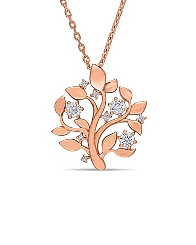 Diamond Select Cuts 14k Rose Gold 0.21 Ct. Tw. Diamond Necklace