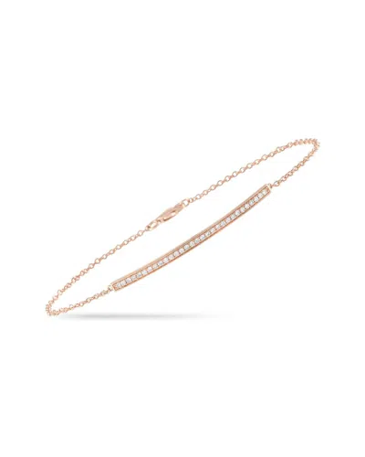 Diamond Select Cuts 14k Rose Gold 0.25 Ct. Tw. Diamond Bracelet