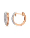 Diamond Select Cuts 14k Rose Gold 1.00 Ct. Tw. Diamond Hoops In Gold