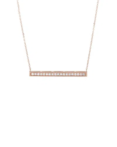 Diamond Select Cuts 14k Rose Gold 0.25 Ct. Tw. Diamond Necklace In Brown