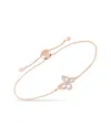 Diamond Select Cuts 14k Rose Gold 0.30 Ct. Tw. Diamond Butterfly Bracelet