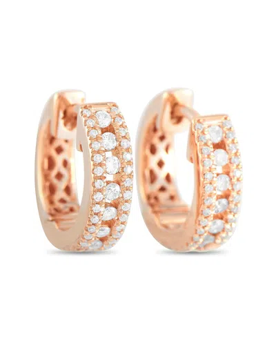 Diamond Select Cuts 14k Rose Gold 0.35 Ct. Tw. Diamond Earring In Transparent