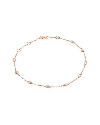 Diamond Select Cuts 14k Rose Gold 0.50 Ct. Tw. Diamond Bracelet