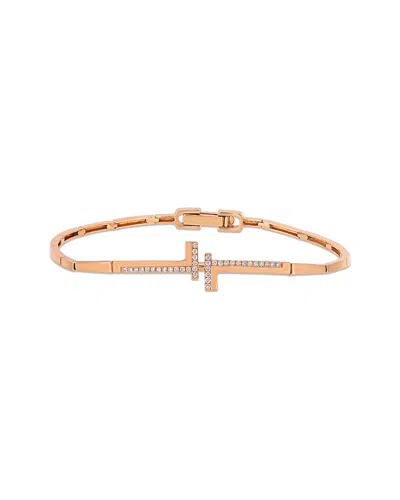 Diamond Select Cuts 14k Rose Gold 0.87 Ct. Tw. Diamond Link Bracelet