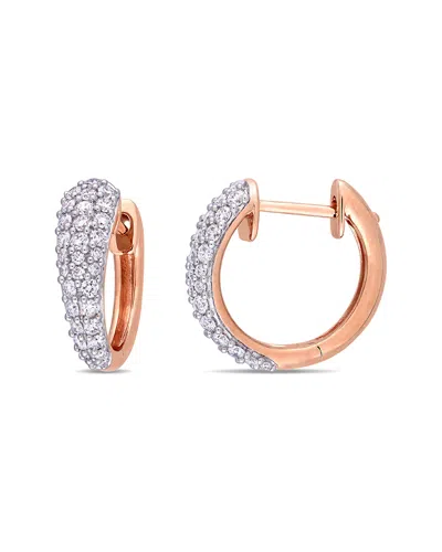 Diamond Select Cuts 14k Rose Gold 1.00 Ct. Tw. Diamond Hoops