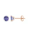 Diamond Select Cuts 14k Rose Gold 1.08 Ct. Tw. Tanzanite Studs