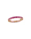 Diamond Select Cuts 14k Rose Gold 1.26 Ct. Tw. Pink Sapphire Ring