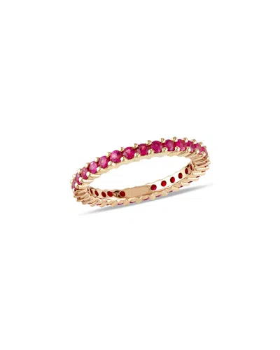 Diamond Select Cuts 14k Rose Gold 1.40 Ct. Tw. Pink Sapphire Eternity Ring